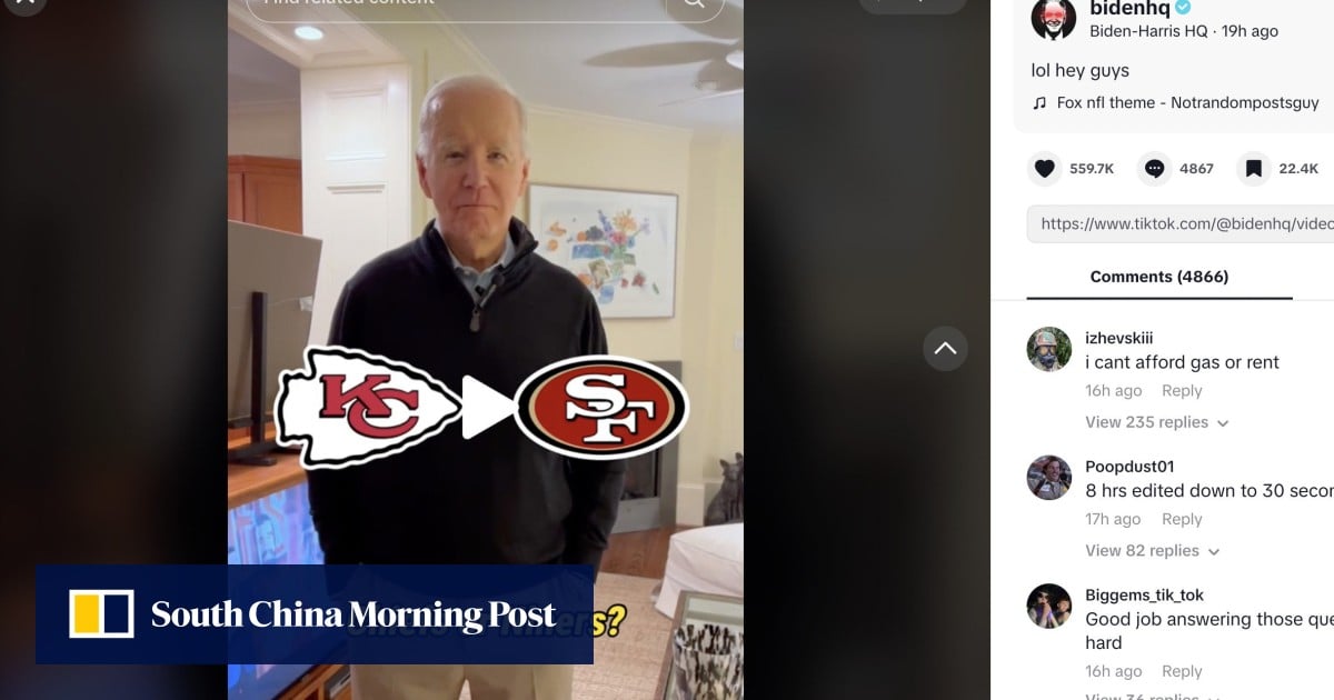 US President Joe Biden’s re-election campaign joins TikTok with ‘lol hey guys’ to woo younger voters