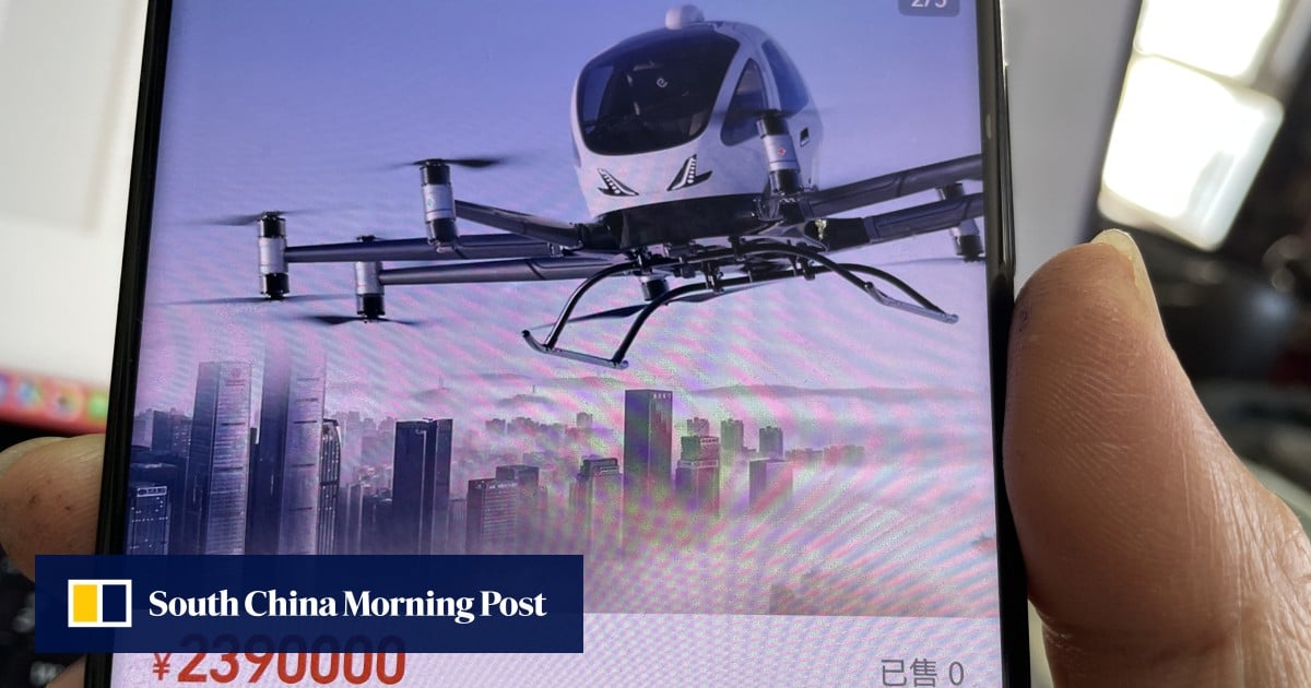 Chinese flying taxi maker EHang sells autonomous passenger drone for US$332,000 on Taobao as nation’s low-altitude economy takes off